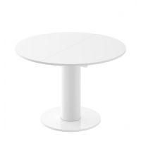 HUBERTUS - SOLO LUX Stół 100-144 | Biały mat | Biały połysk | Biały połysk