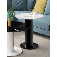 HUBERTUS - SOLO MINI Ława 60 | Biały połysk | Czarny połysk | Czarny połysk