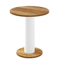 HUBERTUS - SOLO MINI Ława 60 | Dąb pradawny | Biały połysk | Dąb pradawny