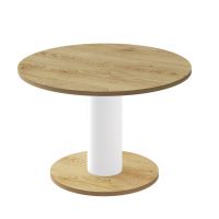 HUBERTUS - SOLO MINI Ława 80 | Dąb słoneczny | Biały połysk | Dąb słoneczny