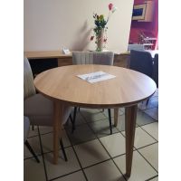 MEBIN - ETNA Stół okrągły 100-200 | Blat lite drewno