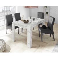 MC AKCENT - CARRARA Stół rozkładany | 349100AL | Biały Mat Marmur