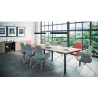 AMS Meble Biurowe - Stół Konferencyjny SK1 Na Stelażu Metalowym | 140x80 cm