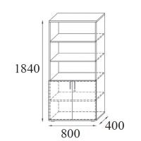 AMS Meble Biurowe - Regał Aktowy RG2 | 5OH