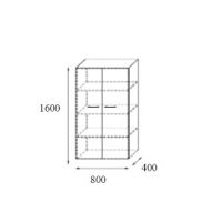 AMS Meble Biurowe - CLASSIC Szafa Gabinetowa CS9 | 80x40 cm