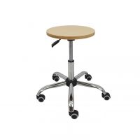 MAZUR KRZESŁA - Taboret Chrom Sklejka | Kółka