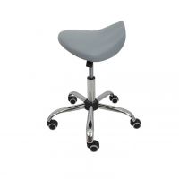 MAZUR KRZESŁA - SIODŁO Taboret Chrom | Poliuretan | Na Kółkach