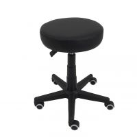 MAZUR KRZESŁA - ZETA Taboret Black | Na Kółkach