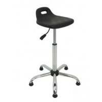 MAZUR KRZESŁA - PU 2 Taboret Chrom | Wysoki | Na Stopkach