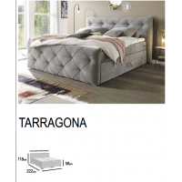MEBLE BEST - TARRAGONA Megacomfort Łóżko kontynentalne z tradycyjnym pojemnikiem na pościel 160x200