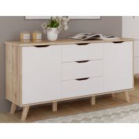 Forte - VANKKA VNKK231-L25 Komoda 150 | Deska Dębowa / Biały