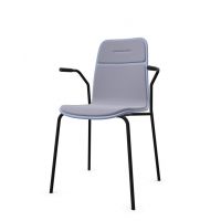 NOWY STYL - VAPAA Krzesło Ramowe FRAME CHAIR 4L W HB | Sklejka bukowa / Bejcowana z nakładkami tapicerowanymi | Podłokietniki | Wysokie oparcie