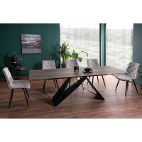 SIGNAL - WESTIN CERAMIC Stół 160-240x90 | Efekt drewna brąz | Czarny mat