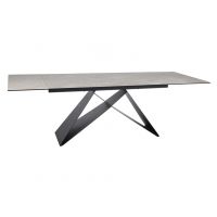 SIGNAL - WESTIN CERAMIC DIAMOND CREAM Stół 160-240x90 | Krem mat | Czarny mat