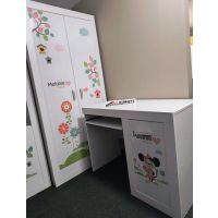 AJK meble - FILIP GRAFIKA ZESTAW | Komoda | Regał Szeroki | Szafa 2D | Biurko | DOSTĘPNY OD RĘKI